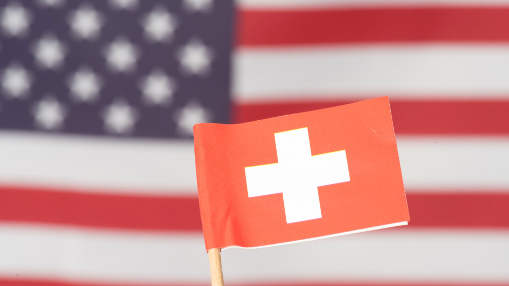 USA Schweiz Flagge