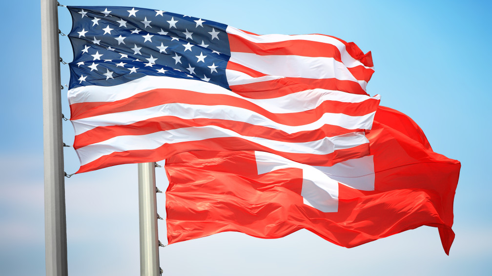 USA Schweiz Flagge