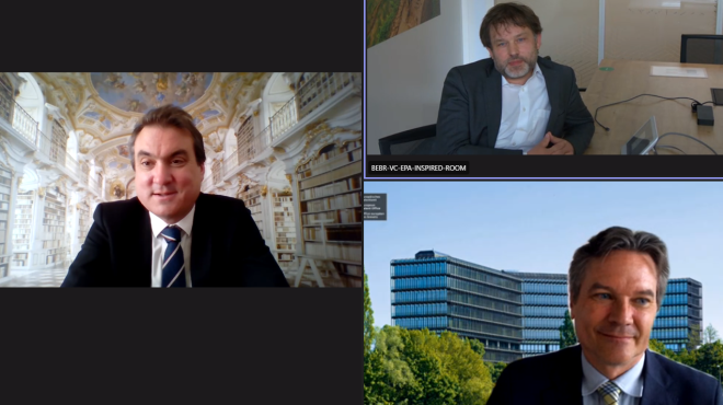 Tre persone in videochiamata