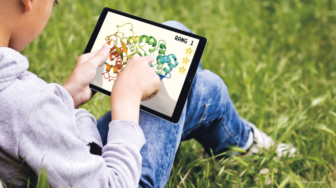 Person mit ipad