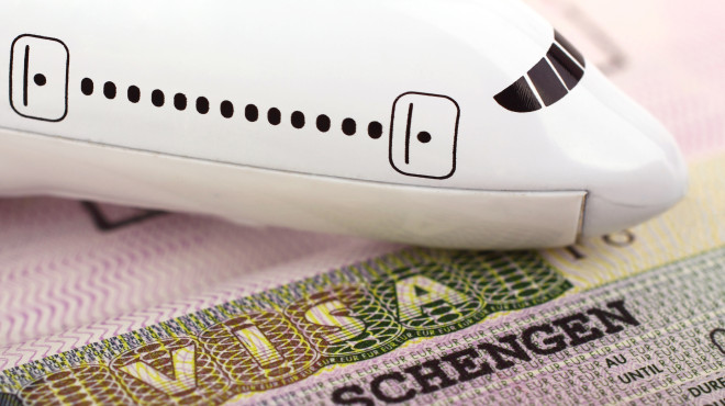 schengen visa flugzeug