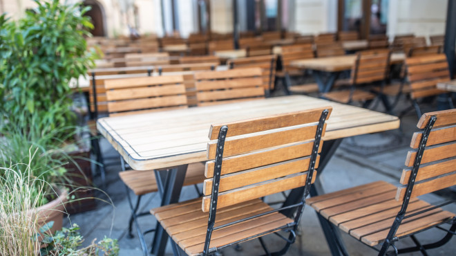 Terrasse eines Restaurants