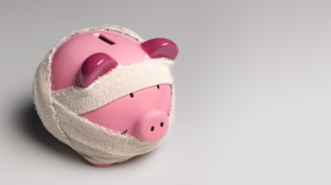 bandagiertes Sparschwein