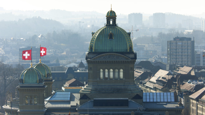 Bundeshaus aus der Luft