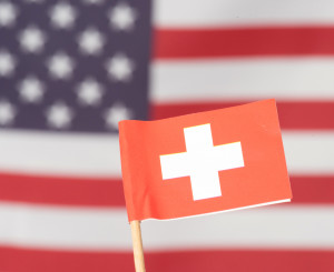 USA Schweiz Flagge