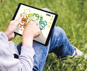 Person mit ipad