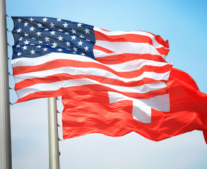 USA Schweiz Flagge