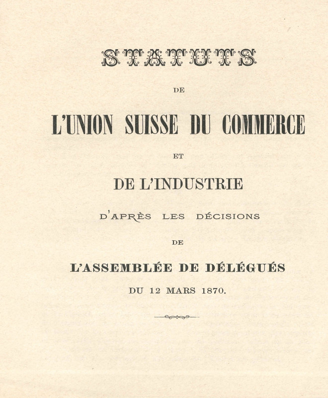 La couverture des statuts